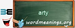 WordMeaning blackboard for arty
